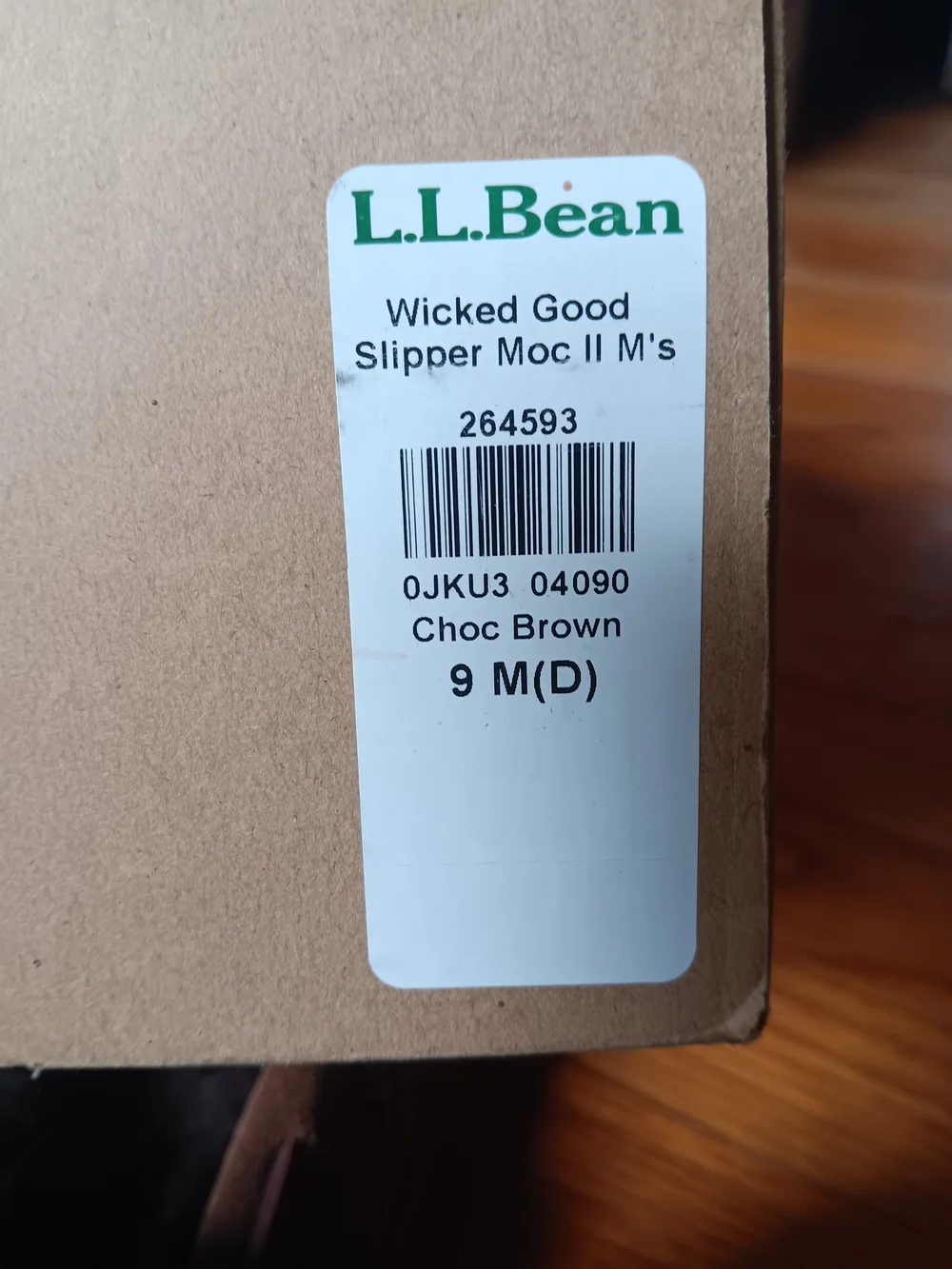 L.L. Bean Men's Wicked Good Chocolate Brown Suede Shearling Slipper Moccasins 9